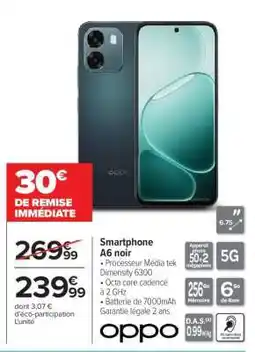 Carrefour Smartphone A6 noir offre
