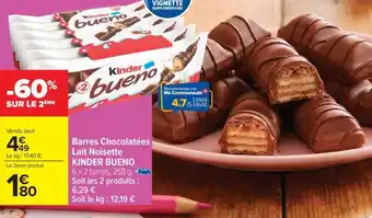 Carrefour Market KINDER BUENO offre
