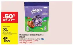 Carrefour Market Bonbons au chocolat fourrés MILKA offre