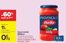 Carrefour Market Sauce Tomate Barilla offre