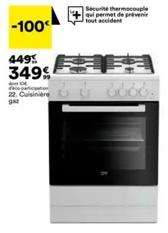 BUT Cuisinière gaz offre