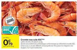 Carrefour Market Crevette rose cuite ASC offre