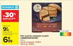 Carrefour Market Pain surprise campagne surgelé CARREFOUR EXTRA offre