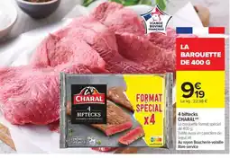 Carrefour Market 4 biftecks CHARAL offre