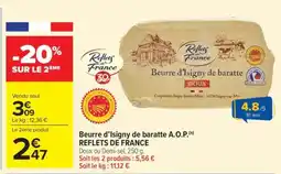 Carrefour Market Beurre d'Isigny de baratte A.O.P offre