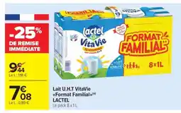 Carrefour Market Lait U.H.T VitaVie Format Familial offre
