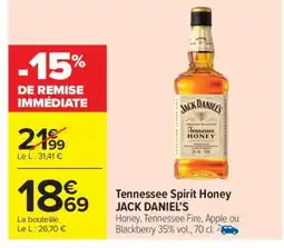 Carrefour Market Tennessee Spirit Honey JACK DANIEL'S offre