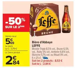 Carrefour Market Bière d’Abbaye LEFFE offre