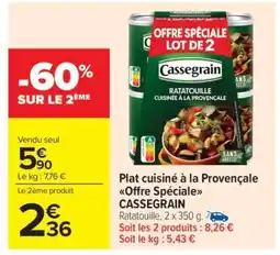 Carrefour Market Plat cuisiné à la Provençale Offre spéciale CASSEGRAIN offre