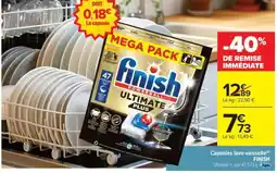 Carrefour Market Capsules lave-vaisselle FINISH Ultimate offre