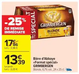 Carrefour Market Bière d'Abbaye 'Format Spécial' GRIMBERGEN offre