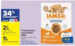 Carrefour Market Croquette pour chat stérilisé IAMS offre