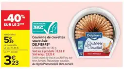Carrefour Couronne de crevettes sauce Asie DELPIERRE offre
