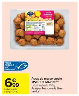 Carrefour Accras de morue créole offre