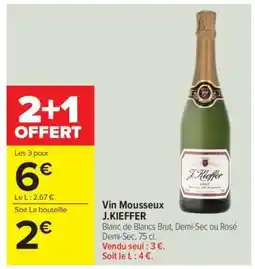 Carrefour Vin mousseux J.KIEFFER offre