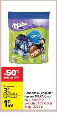 Carrefour Bonbons au chocolat fourrés MILKA Oreo offre
