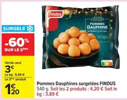 Carrefour Pommes Dauphines surgelées FINDUS offre