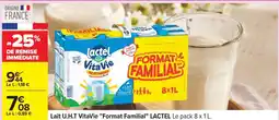 Carrefour Lait U.H.T VitaVie Format Familial LACTEL offre