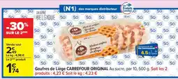 Carrefour Gaufres de Liège CARREFOUR ORIGINAL offre