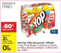 Carrefour Petit Yop Offre Découverte YOPLAIT offre