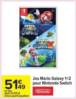 Carrefour Jeu Mario Galaxy 1 & 2 pour Nintendo Switch offre