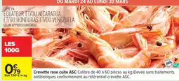 Carrefour Crevette rose cuite ASC offre