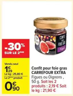 Carrefour Confit pour foie gras CARREFOUR EXTRA offre