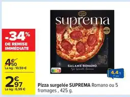 Carrefour Pizza surgelée SUPREMA offre