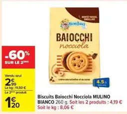 Carrefour Biscuits Baiocchi Nocciola Mulino Bianco offre