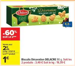 Carrefour Biscuits Décoration DELACRE 90 g offre