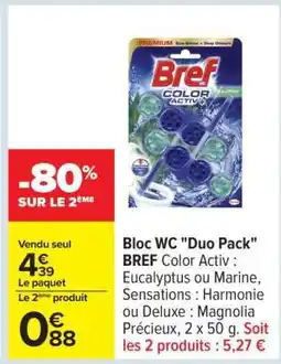 Carrefour Bloc WC Duo Pack BREF Color Activ offre