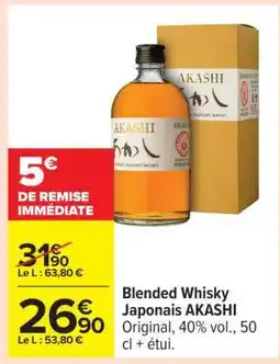 Carrefour Blended Whisky Japonais AKASHI offre