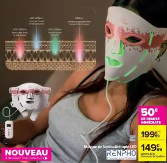 Carrefour Masque de luminothérapie LED offre