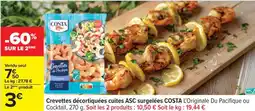 Carrefour Crevettes décortiquées cuites ASC surgelées COSTA offre