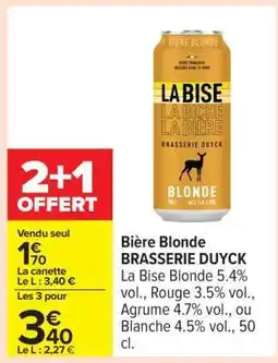 Carrefour Bière Blonde BRASSERIE DUYCK offre