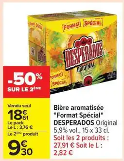 Carrefour Bière aromatisée Format Spécial DESPERADOS Original offre