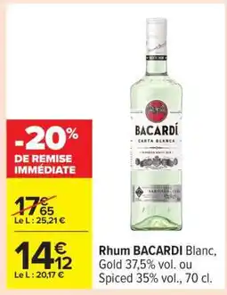 Carrefour Rhum BACARDI offre