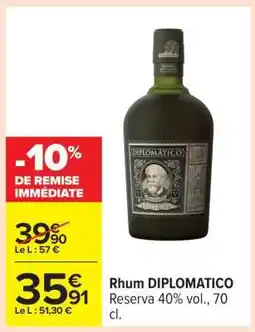 Carrefour RHUM DIPLOMATICO offre