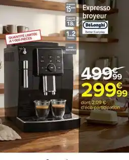 Carrefour Expresso Broyeur DeLonghi offre