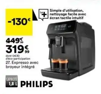 BUT Expresso avec broyeur intégré offre