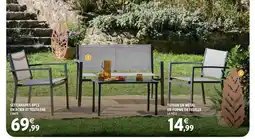Intermarché Hyper Set canapés 4pcs en acier et textilène offre