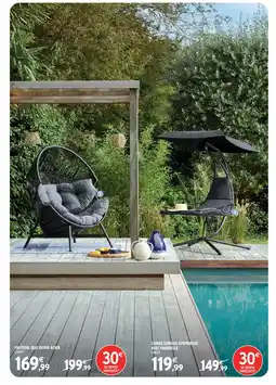 Intermarché Hyper Fauteuil œuf rotin acier offre