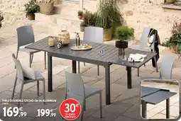 Intermarché Hyper Table extensible 129/240 cm en aluminium offre