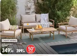 Intermarché Hyper Salon lounge bois 4 personnes offre