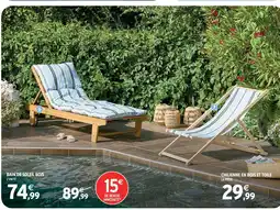 Intermarché Hyper Bain de soleil bois offre
