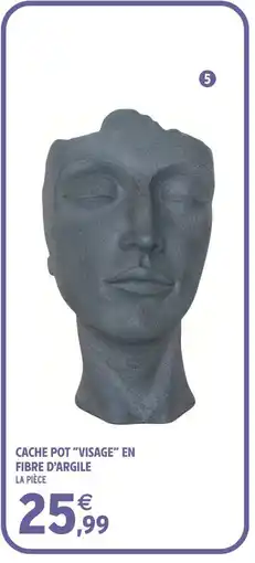 Intermarché Hyper Cache pot 'visage' en fibre d'argile offre