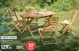 Intermarché Hyper Set repas pliant bois 4 personnes offre