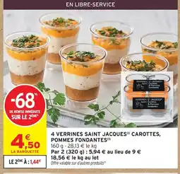 Intermarché Guyader verrines saint jacques carottes, pommes fondantes offre