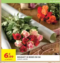Intermarché Bouquet 10 roses 50 cm offre