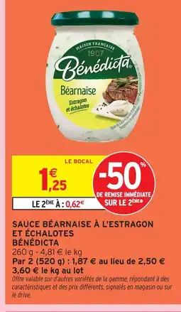 Intermarché Bénédicta sauce béarnaise à l'estragon et échalotes offre